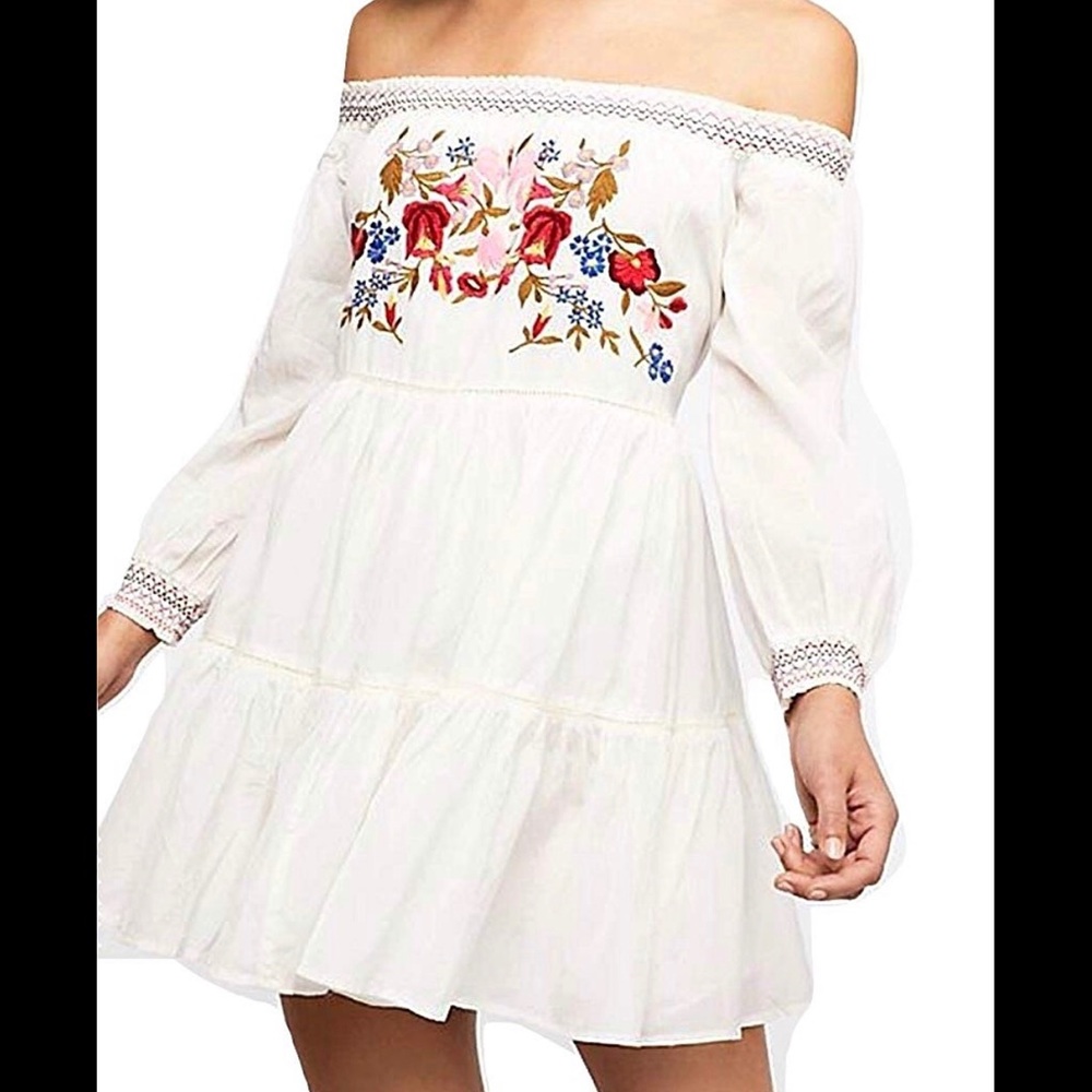 NWT Free People Sunbeams Off The Shoulder Dress